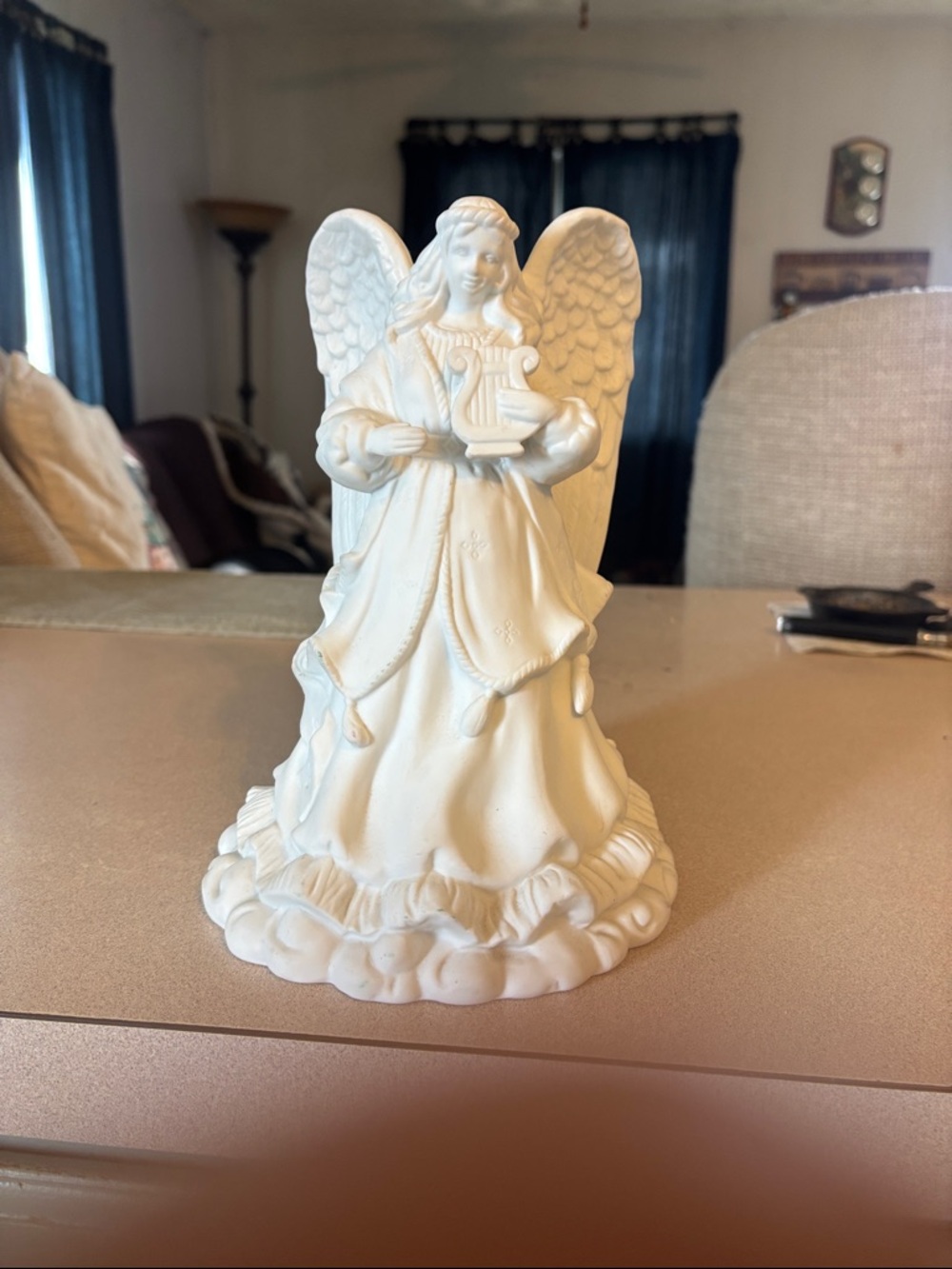 White Angel Figurine Decorative Statue - Home Accents